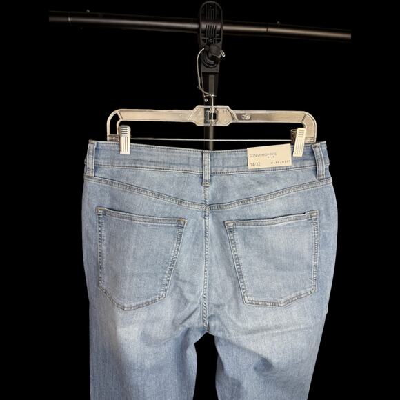 Warp + Weft Skinny High Rise Jeans 14/32 Chambray Stretch Cotton Denim NWT - Picture 2 of 15